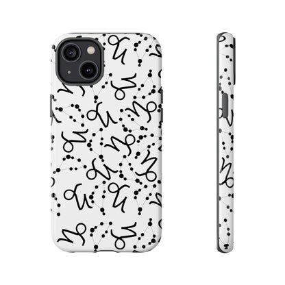 Tough Cases with the Capricorn Zodiac sign for iPhone, Samsung Galaxy, and Google Pixel devices