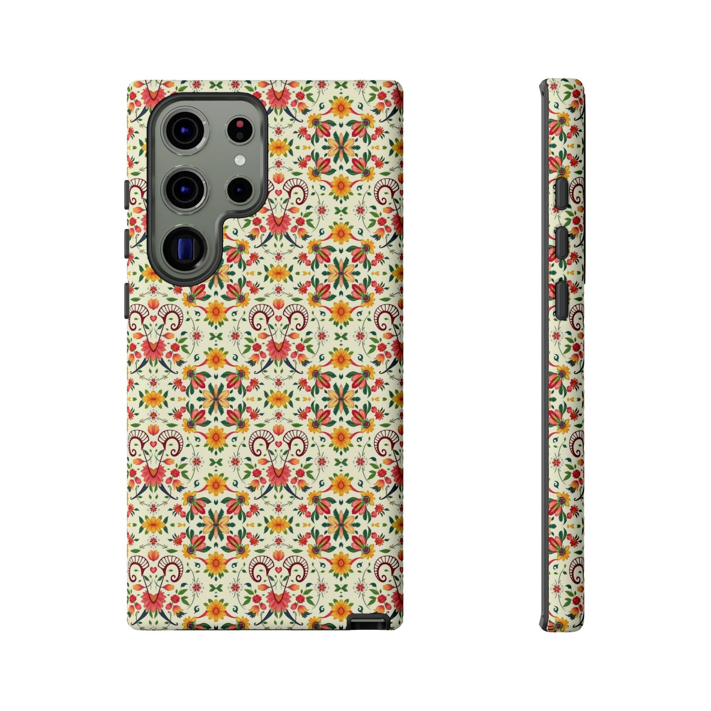 Tough Cases, Aries, Zodiac, Flower Pattern