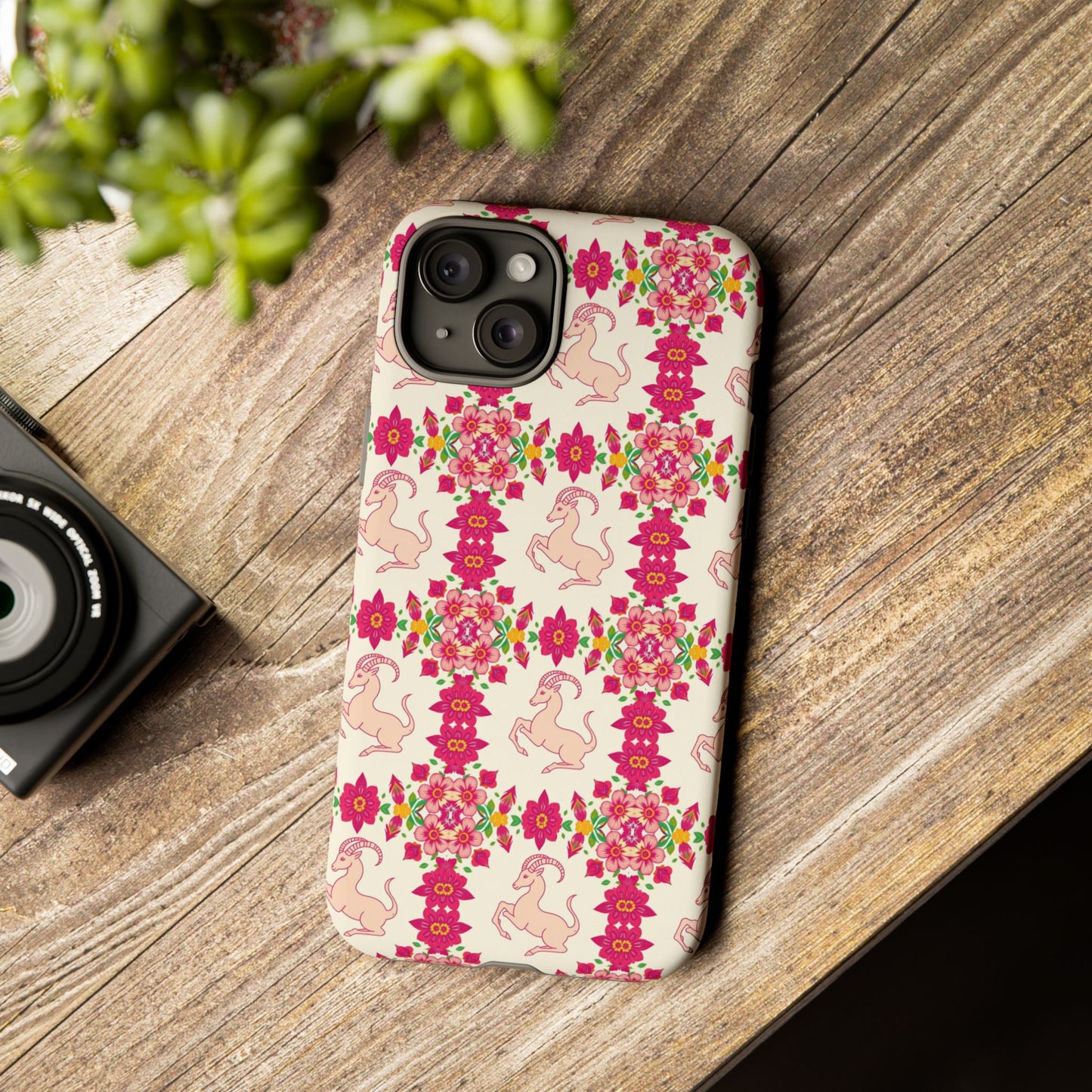 Tough Cases, Capricorn, Zodiac v3, Flower Pattern