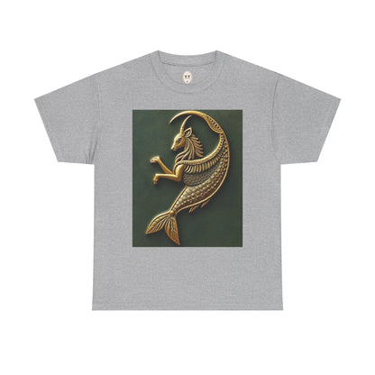 Unisex Heavy Cotton T-Shirt, Capricorn Animal. Symbol, Zodiac Design