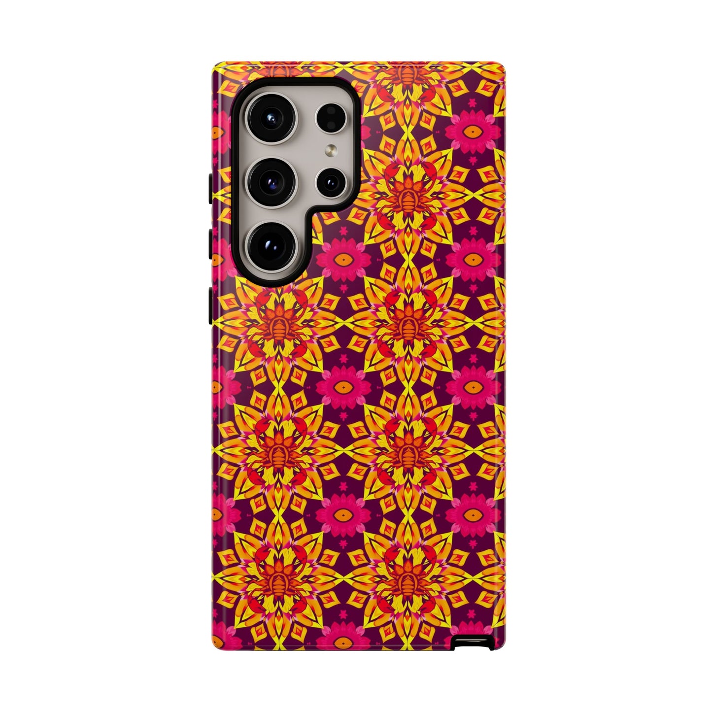 Tough Cases, Scorpio, Zodiac v1, Flower Pattern