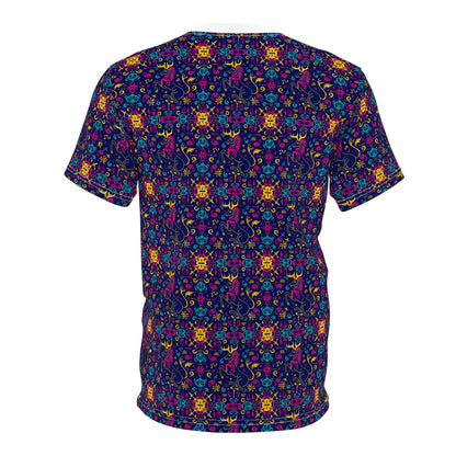 Unisex Cut & Sew T-Shirt, AOP, Aquarius, Zodiac v1, Pattern