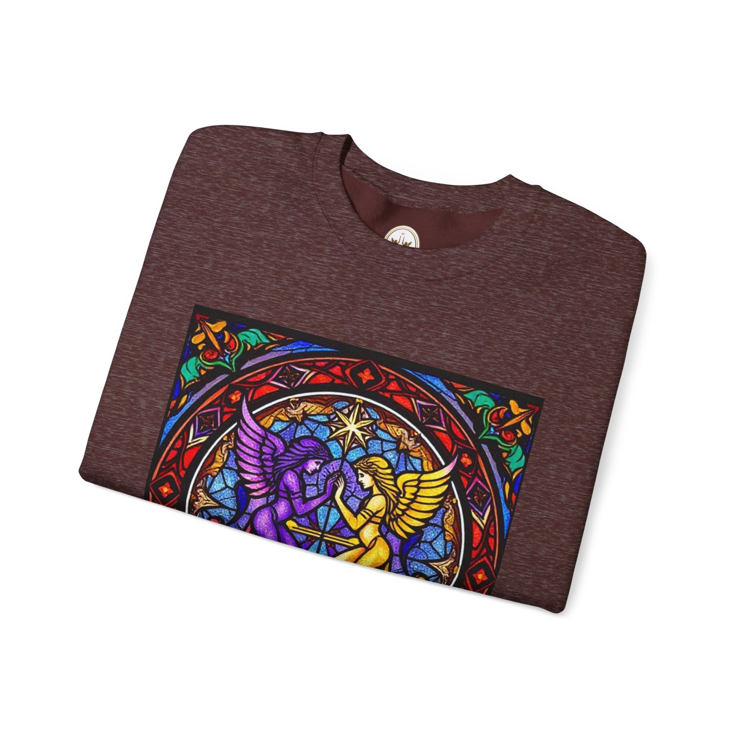 Unisex Heavy Blend™ Crewneck Sweatshirt, Glass, Gemini Zodiac Design