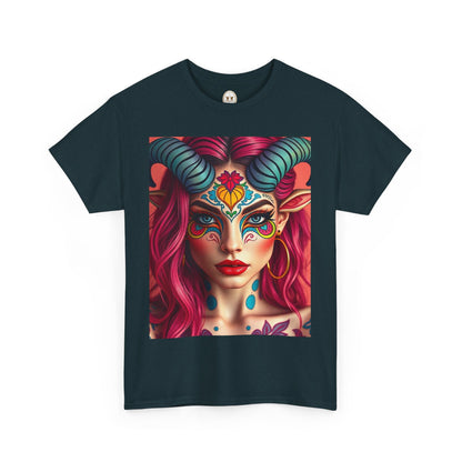 Unisex Heavy Cotton T-Shirt, Taurus, Zodiac, Sexy Art