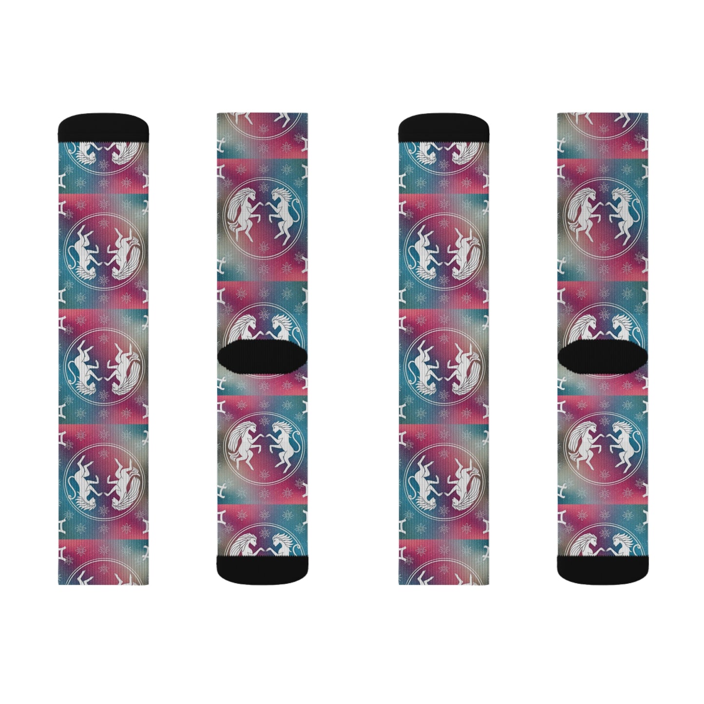 Sublimation Socks, Gemini, Zodiac v1, Pattern