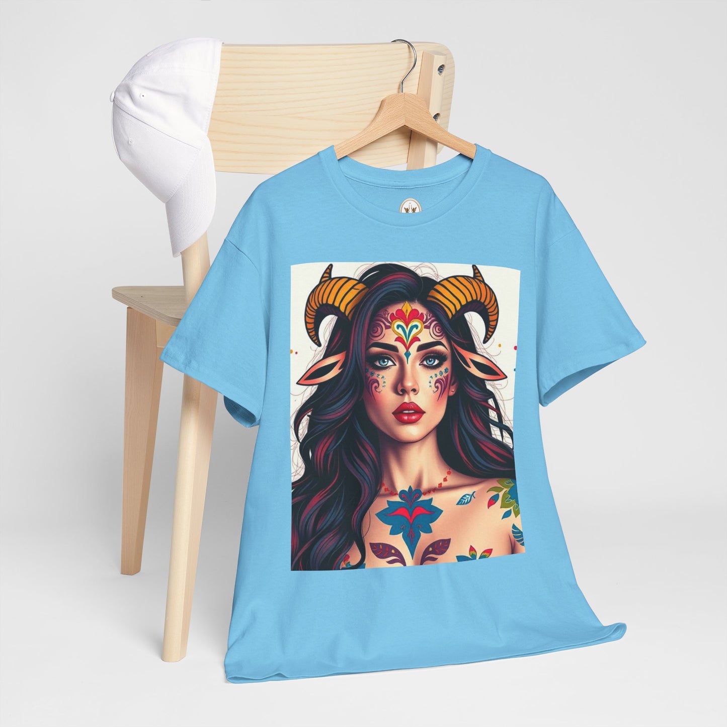 Unisex Heavy Cotton T-Shirt, Taurus, Zodiac v1, Sexy Art