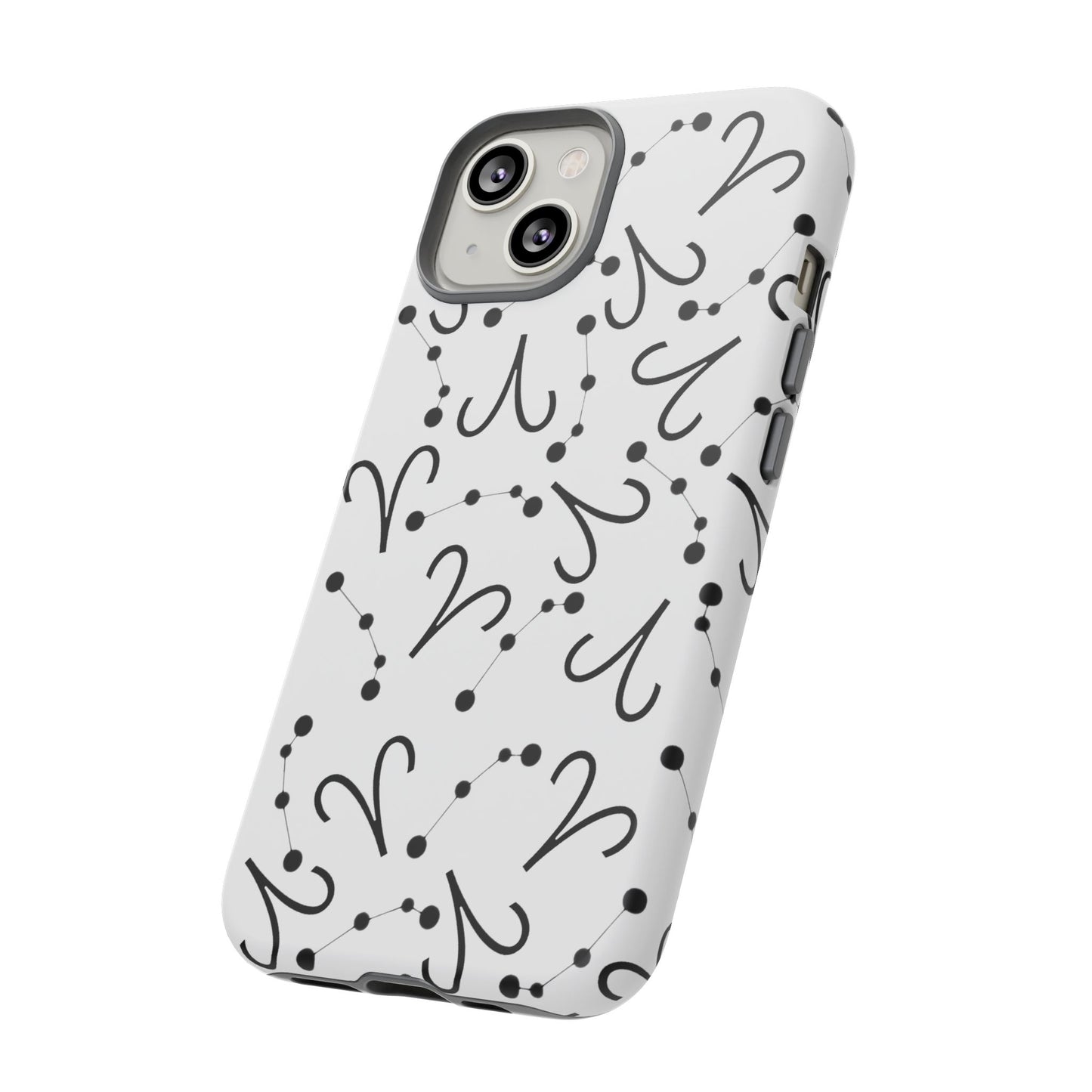 Tough Cases with the Aries Zodiac sign for iPhone, Samsung Galaxy, and Google Pixel devices