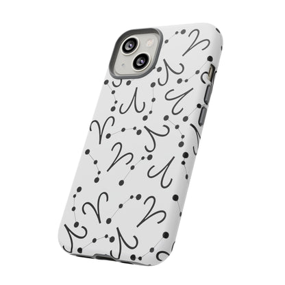 Tough Cases with the Aries Zodiac sign for iPhone, Samsung Galaxy, and Google Pixel devices