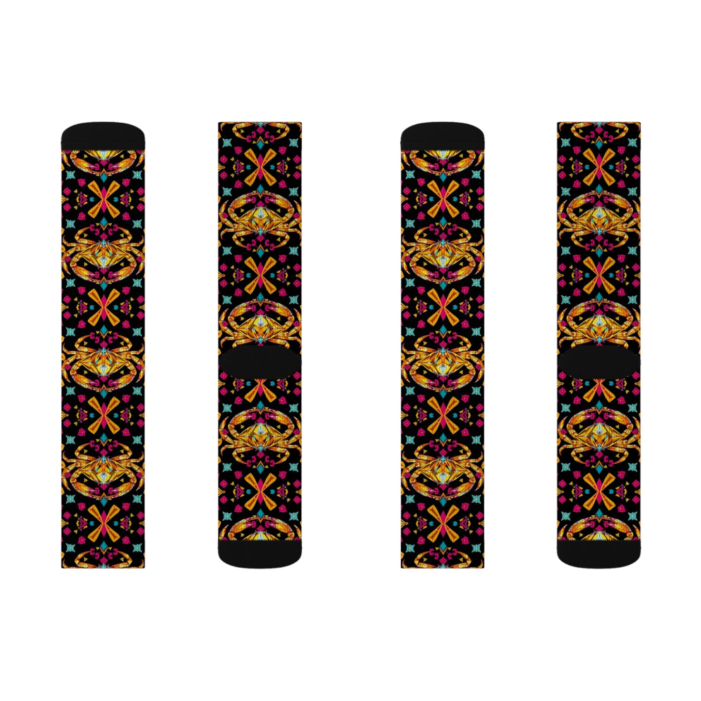 Sublimation Socks, Cancer, Zodiac, Jewel Pattern