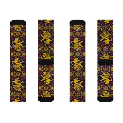Sublimation Socks, Leo, Zodiac v2, Pattern