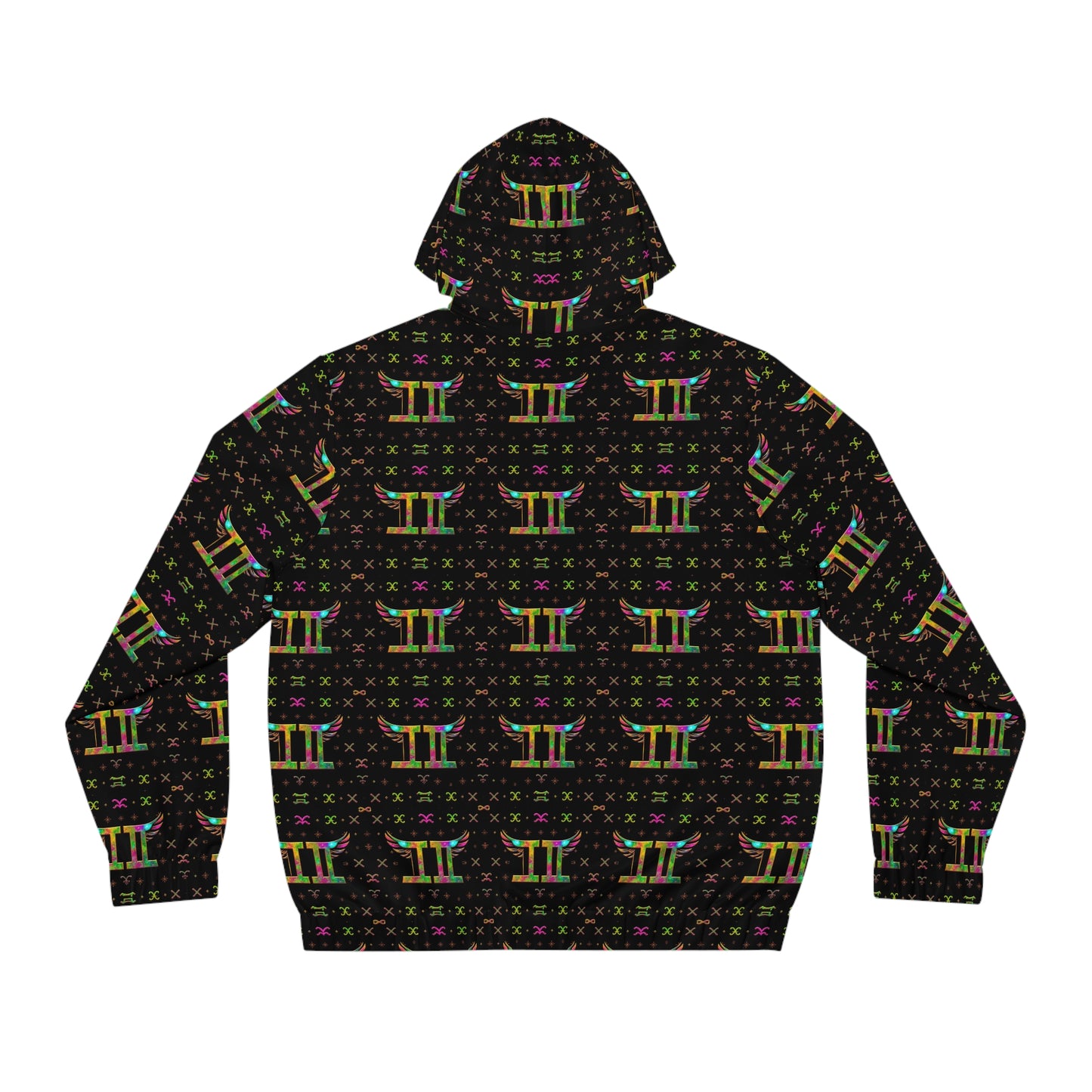 Full-Zip Hoodie (AOP), Gemini, Zodiac v1, Pattern