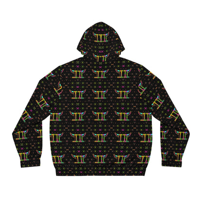 Full-Zip Hoodie (AOP), Gemini, Zodiac v1, Pattern