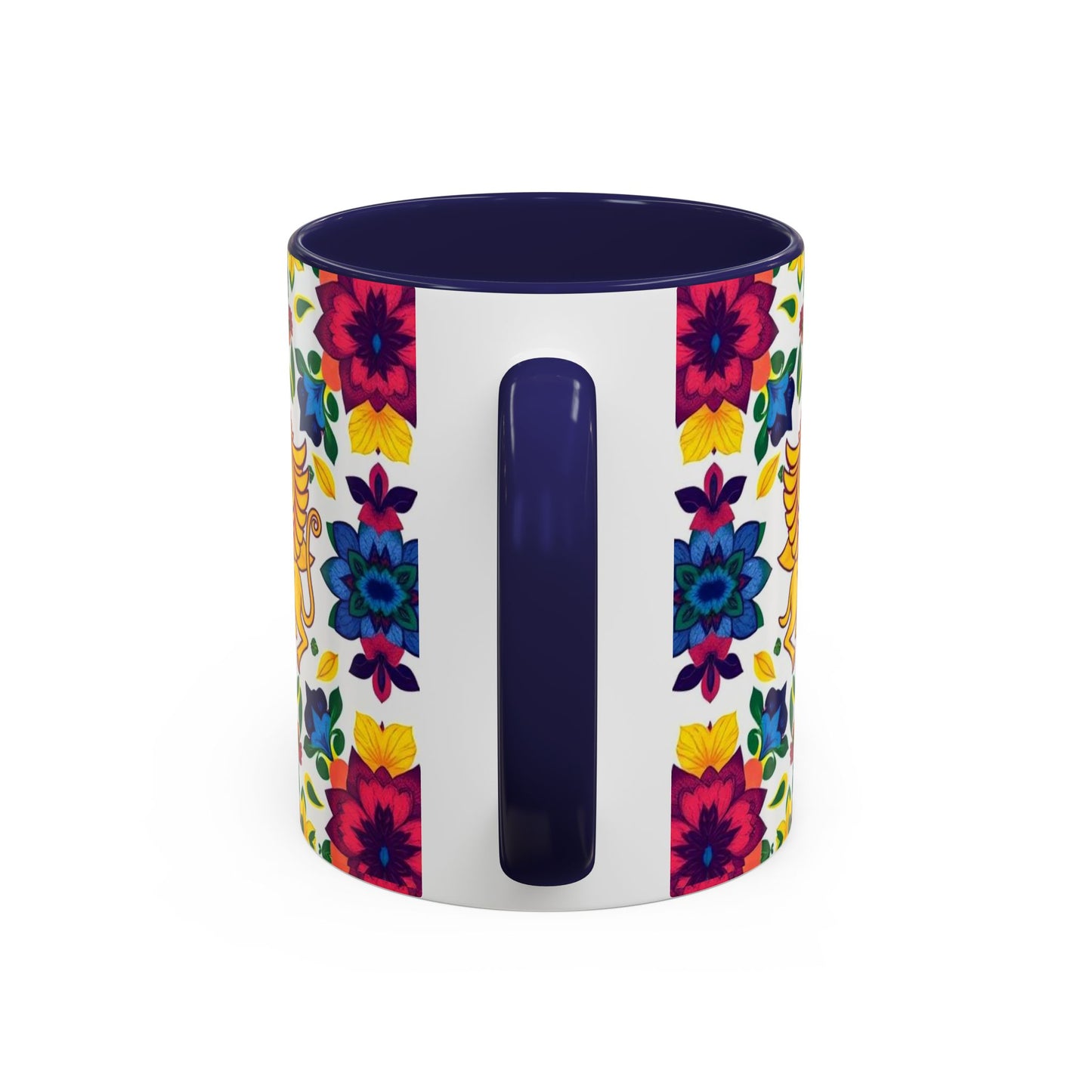 Accent Coffee Mug, Gemini, Zodiac, Flower Pattern, (11, 15oz)