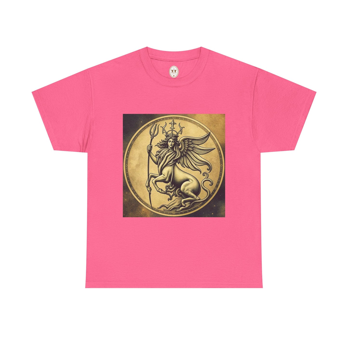 Unisex Heavy Cotton T-Shirt, Angel Animal, Virgo Zodiac Design