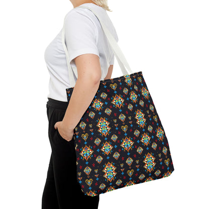 Tote Bag (AOP), Sagittarius, Zodiac v1, Jewel Pattern