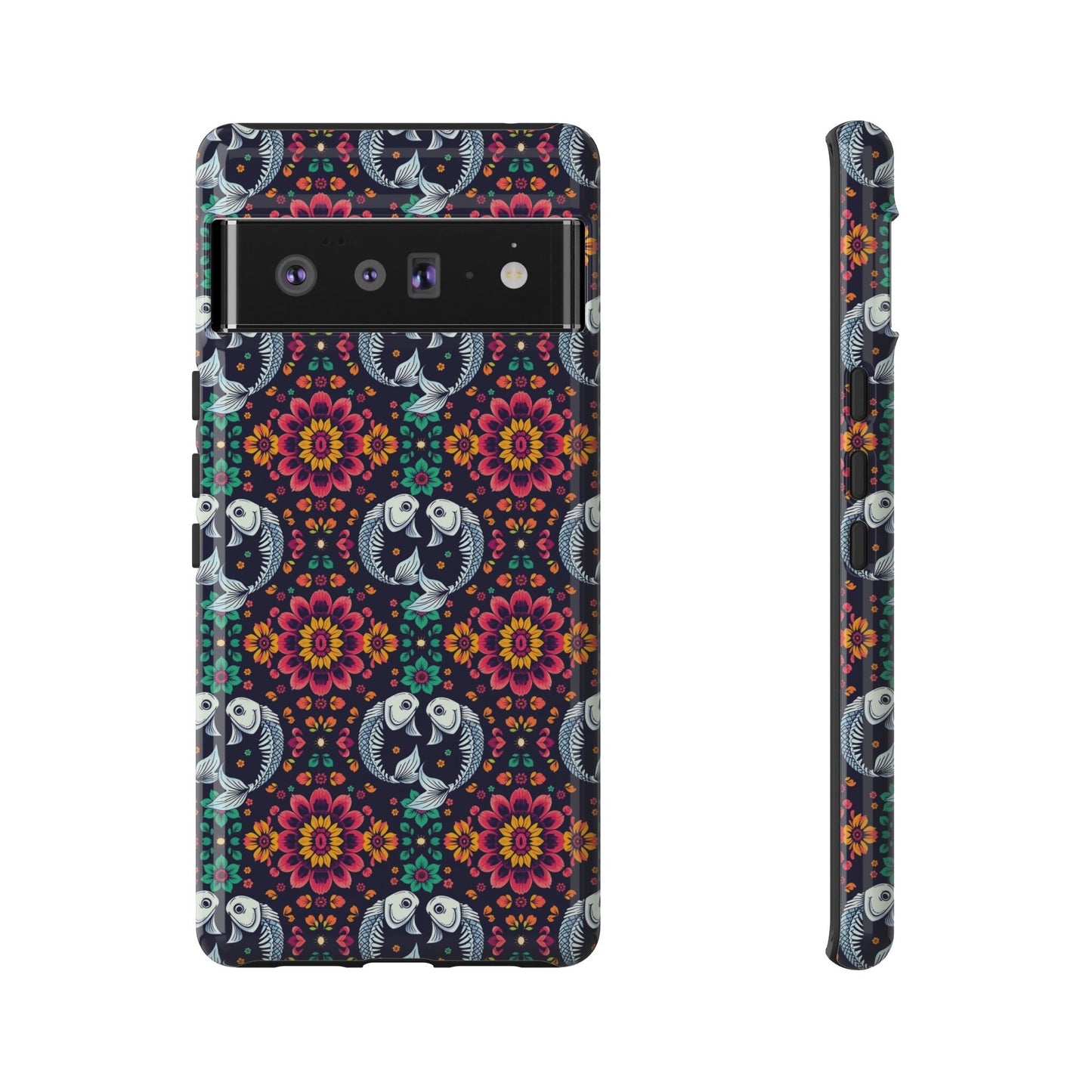 Tough Cases, Pisces, Zodiac v4, Flower Pattern