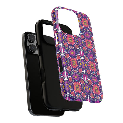 Tough Cases, Libra, Zodiac v4, Flower Pattern
