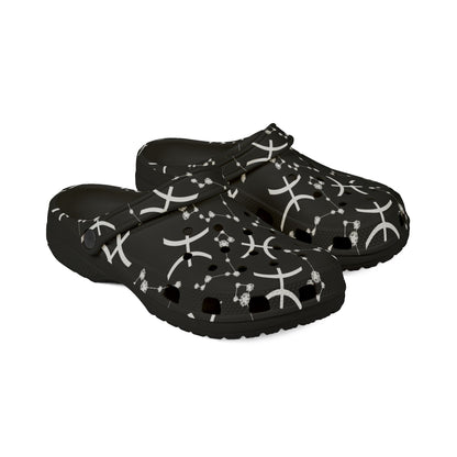 EVA Foam Rubber Shoes (AOP), Material 100% EVA, Pisces Zodiac Design