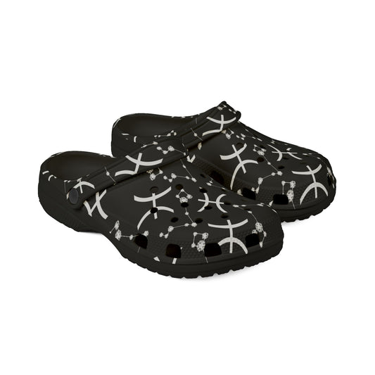 EVA Foam Rubber Shoes (AOP), Material 100% EVA, Pisces Zodiac Design