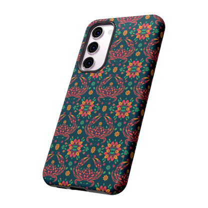 Tough Cases, Cancer, Zodiac v4, Flower Pattern