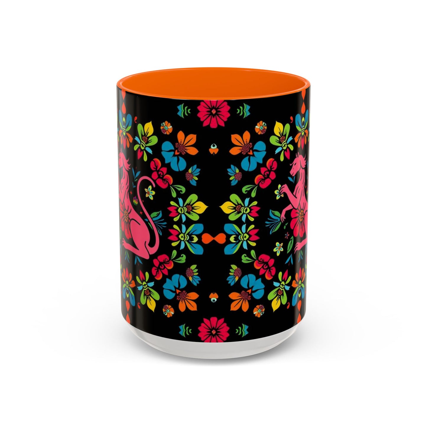 Accent Coffee Mug, Zodiac. Virgo, Flower Pattern, (11, 15oz)