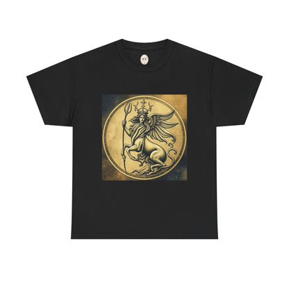 Unisex Heavy Cotton T-Shirt, Animal Angel v1, Virgo Zodiac Design