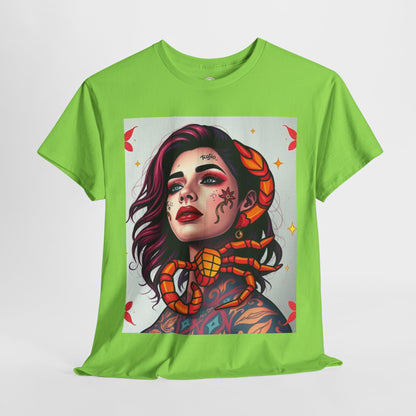 Unisex Heavy Cotton T-Shirt, Scorpio, Zodiac v3, Sexy Art