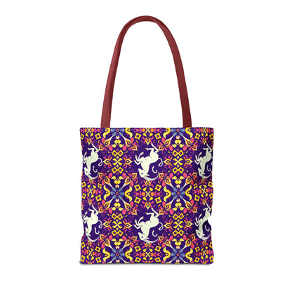 Tote Bag (AOP), Capricorn, Zodiac v2, Flower Pattern