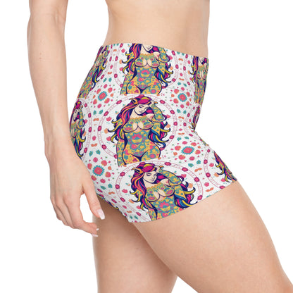 Women's Shorts, (AOP), Leo, Zodiac, Sexy Pattern