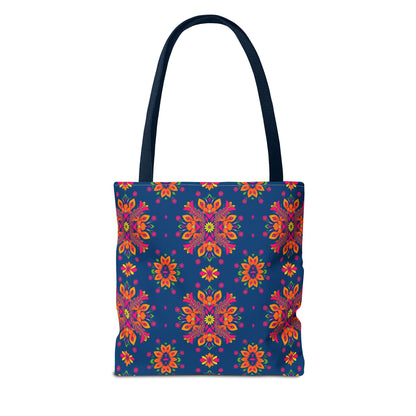 Tote Bag (AOP), Gemini, Zodiac v2, Flower Pattern