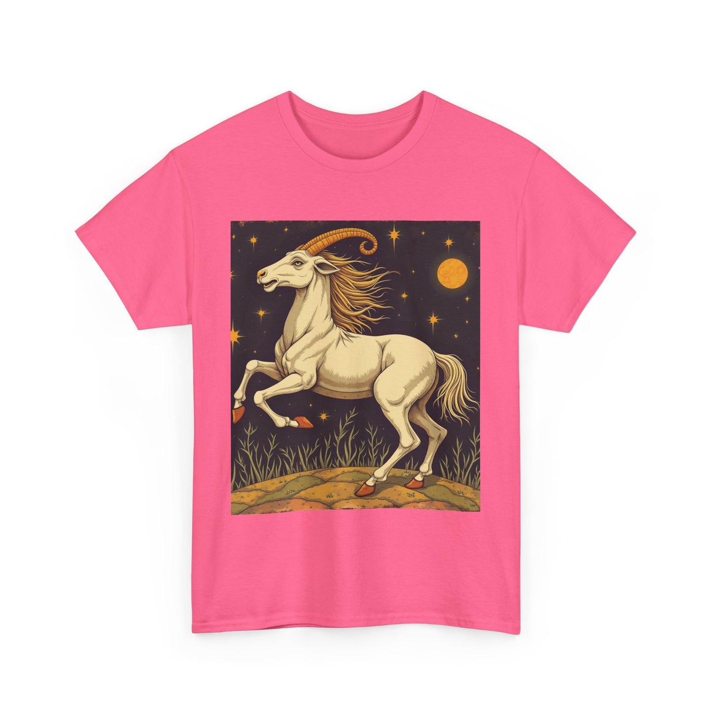 Unisex Heavy Cotton T-Shirt, Aries Animal, Zodiac Design
