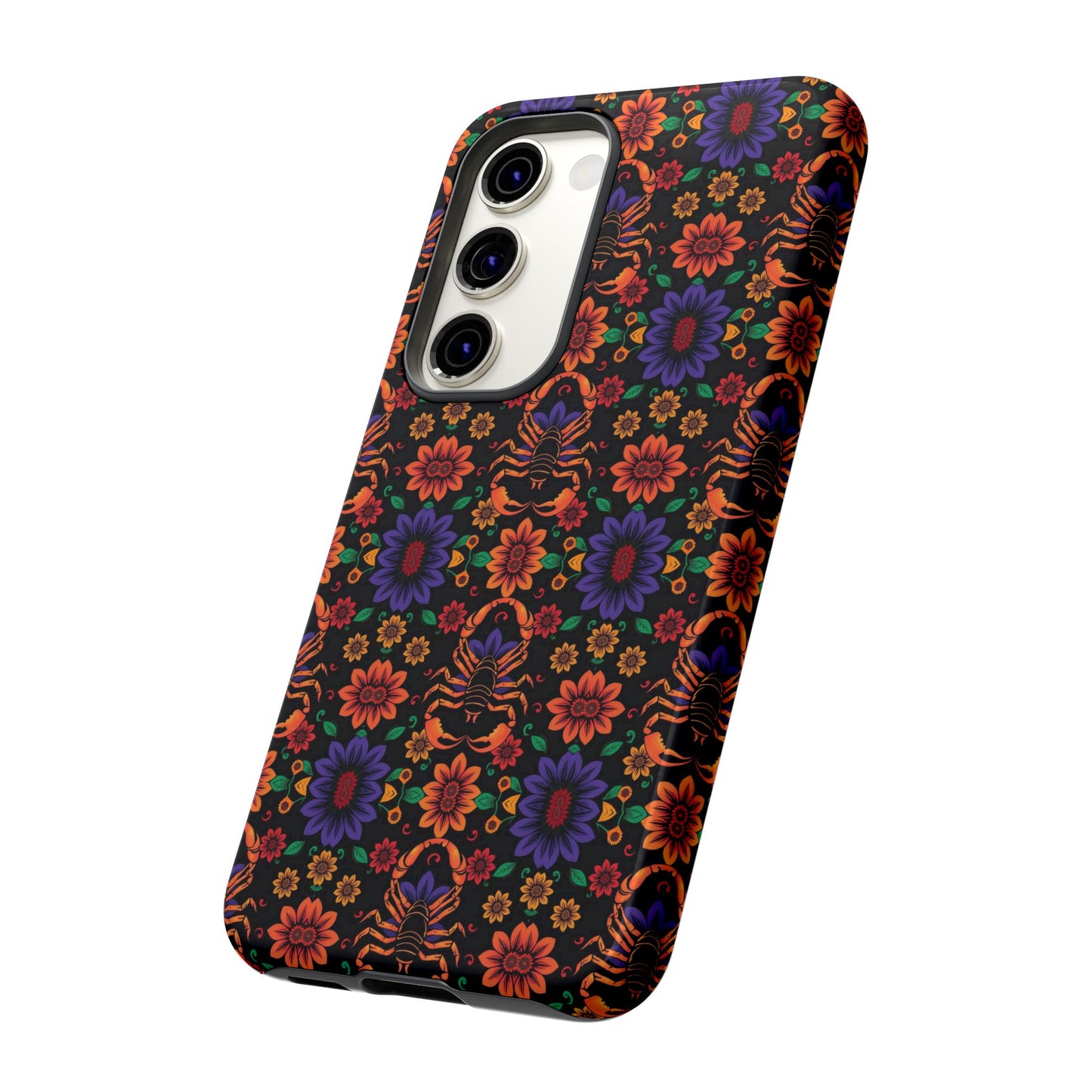 Tough Cases, Scorpio, Zodiac, Flower Pattern