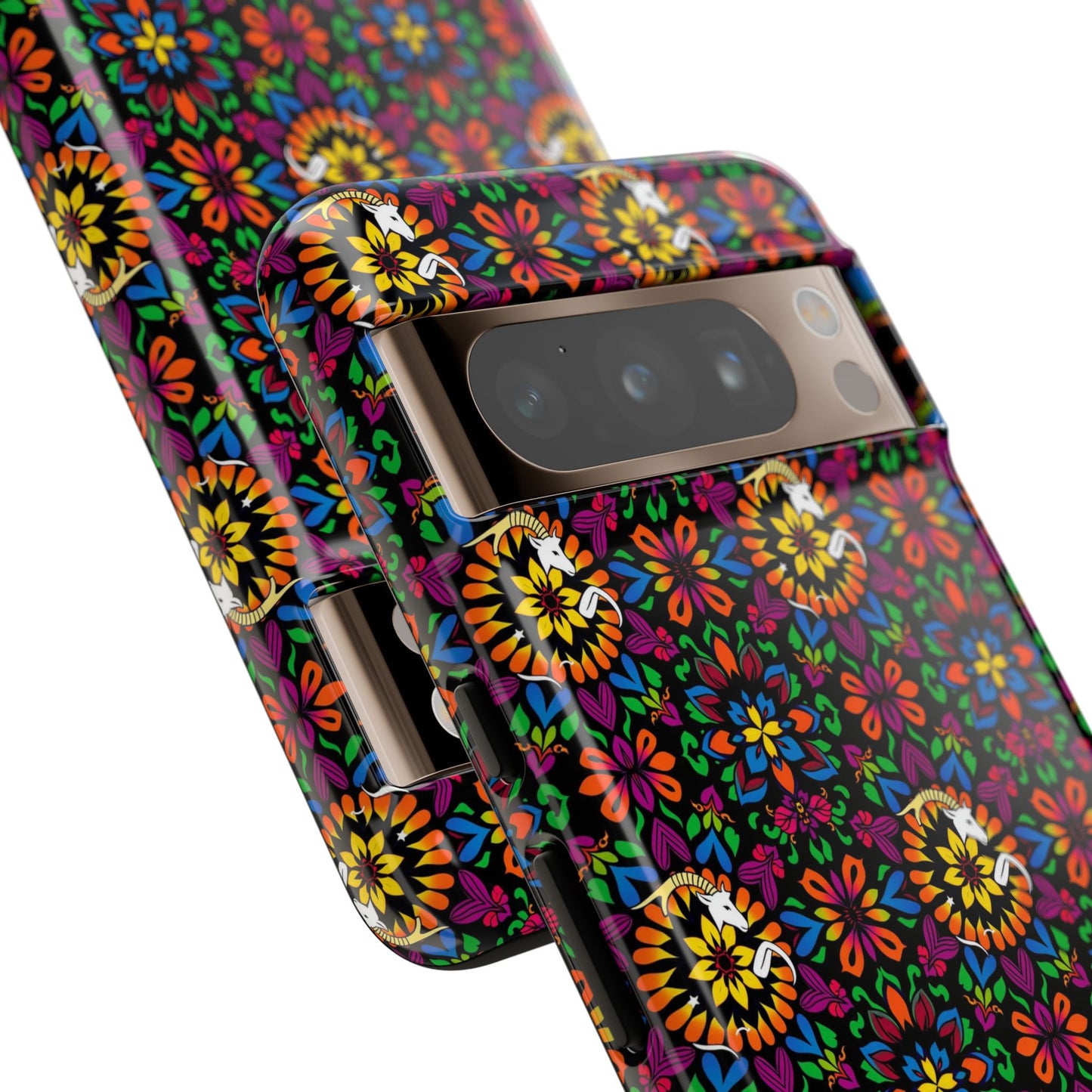 Tough Cases, Capricorn, Zodiac v2, Flower Pattern
