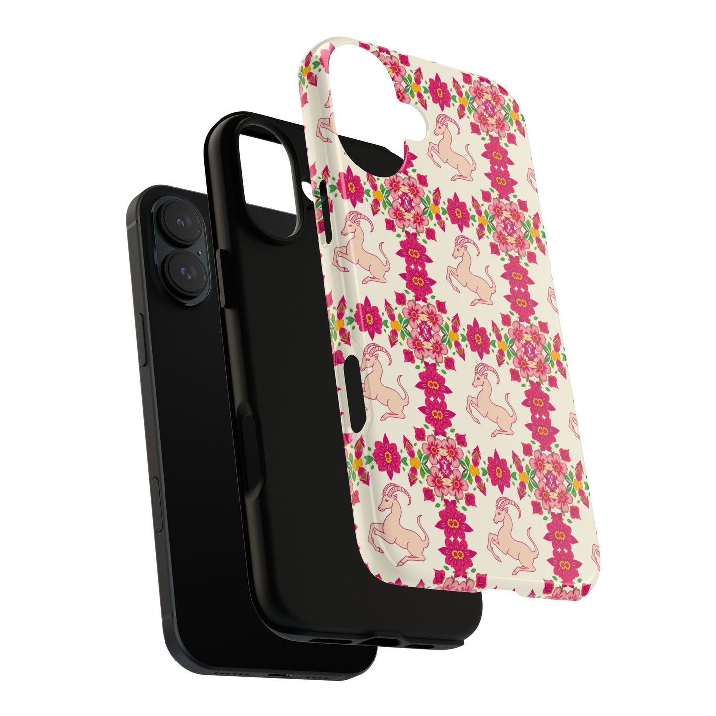 Tough Cases, Capricorn, Zodiac v3, Flower Pattern