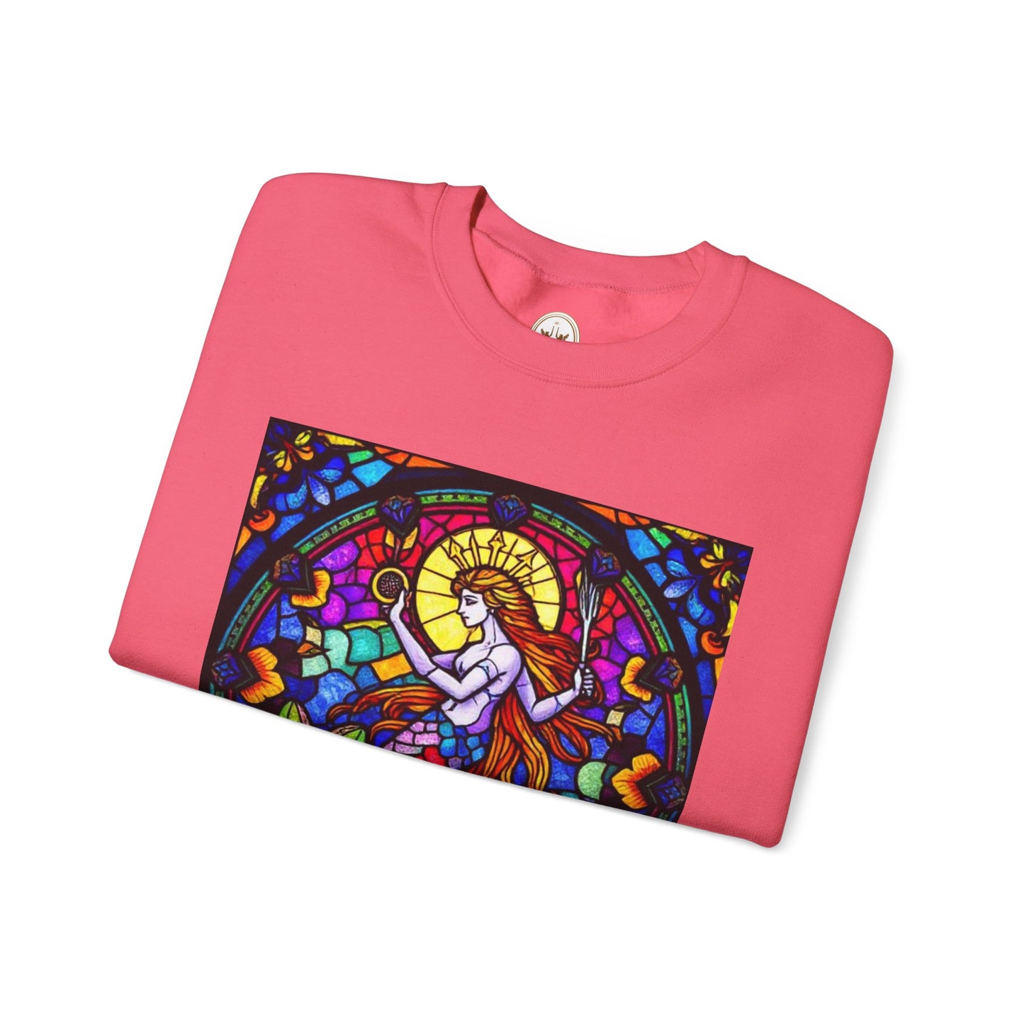 Unisex Heavy Blend™ Crewneck Sweatshirt, Glass 1, Aquarius Zodiac Design