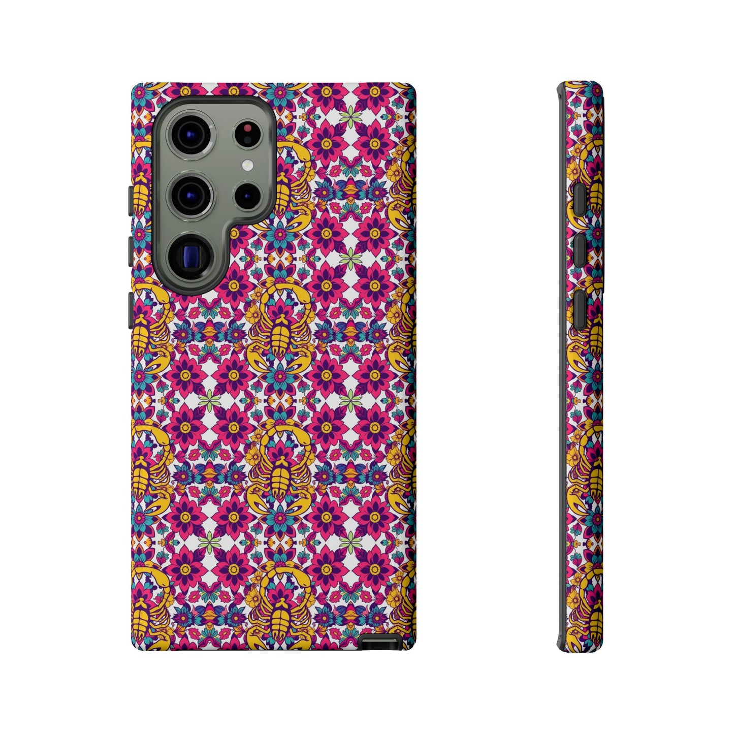 Tough Cases, Scorpio, Zodiac v2, Flower Pattern