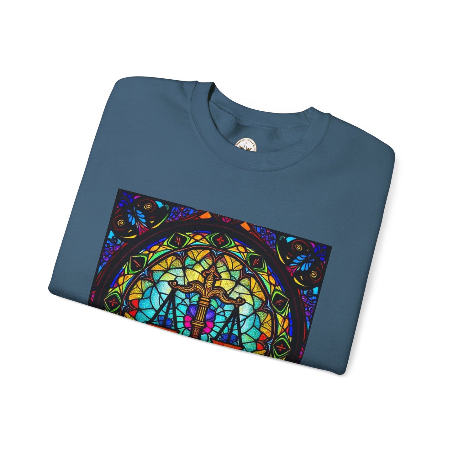 Unisex Heavy Blend™ Crewneck Sweatshirt, Glass, Libra Zodiac Design