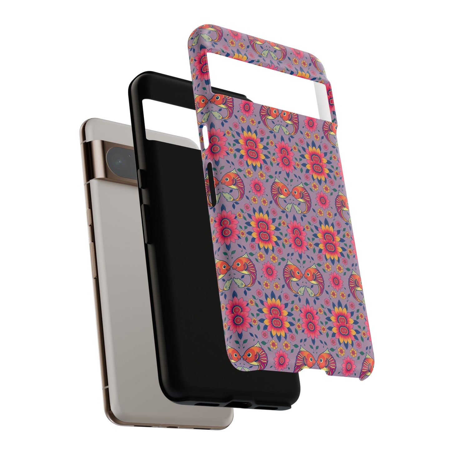 Tough Cases, Pisces, Zodiac v3, Flower Pattern