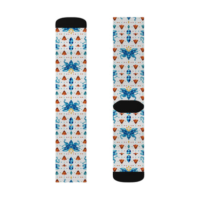 Sublimation Socks, Aquarius, Zodiac v1, Jewel Pattern