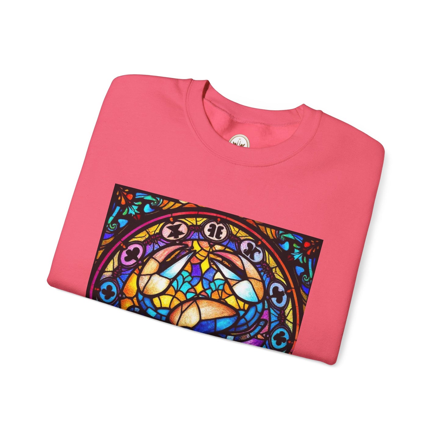 Unisex Heavy Blend™ Crewneck Sweatshirt, Glass, Cancer Zodiac Design