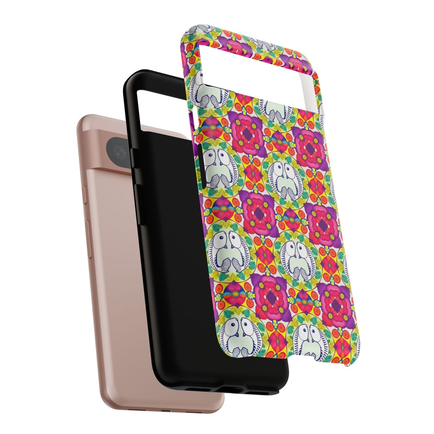 Tough Cases, Pisces, Zodiac v2, Flower Pattern