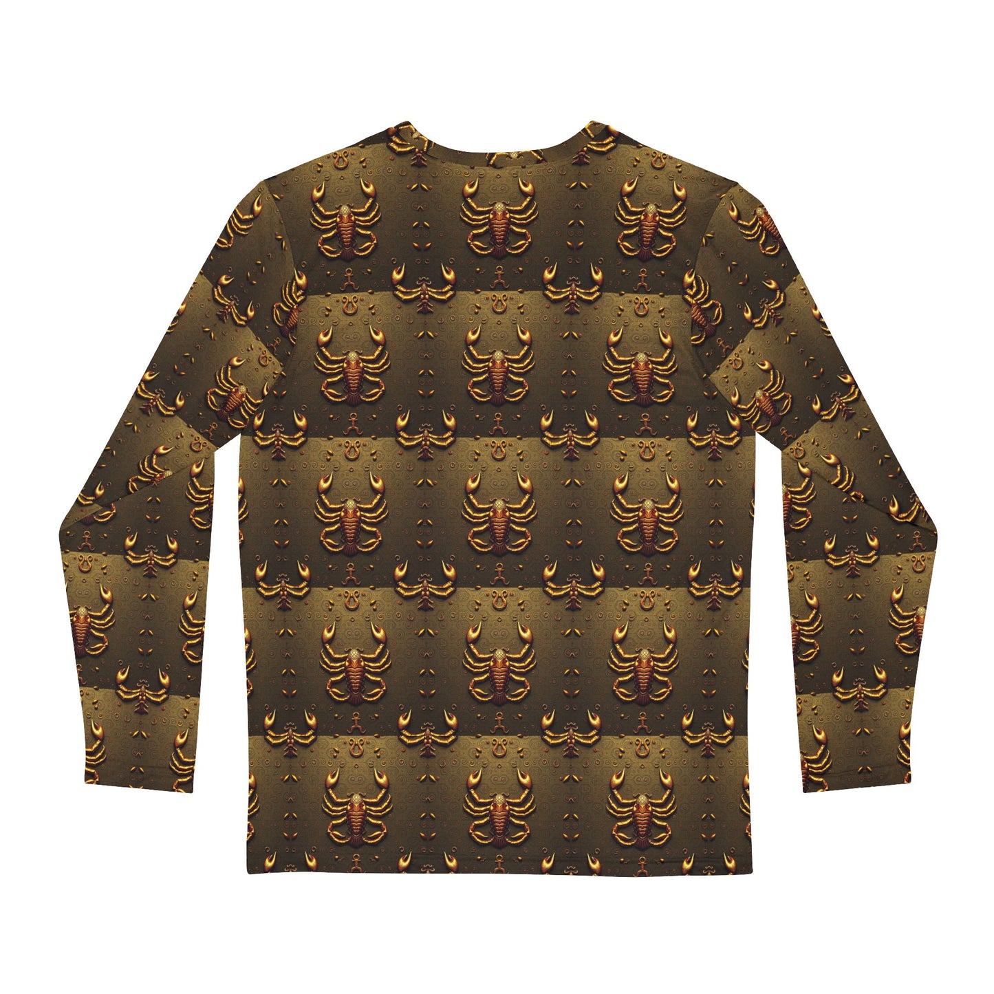 Men's Long Sleeve Shirt, (AOP), Scorpio, Zodiac v1, Pattern