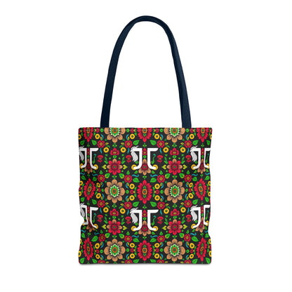 Tote Bag, (AOP), Gemini, Zodiac, Flower Pattern
