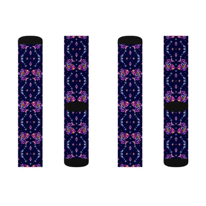 Sublimation Socks, Pisces, Zodiac v2, Jewel Pattern