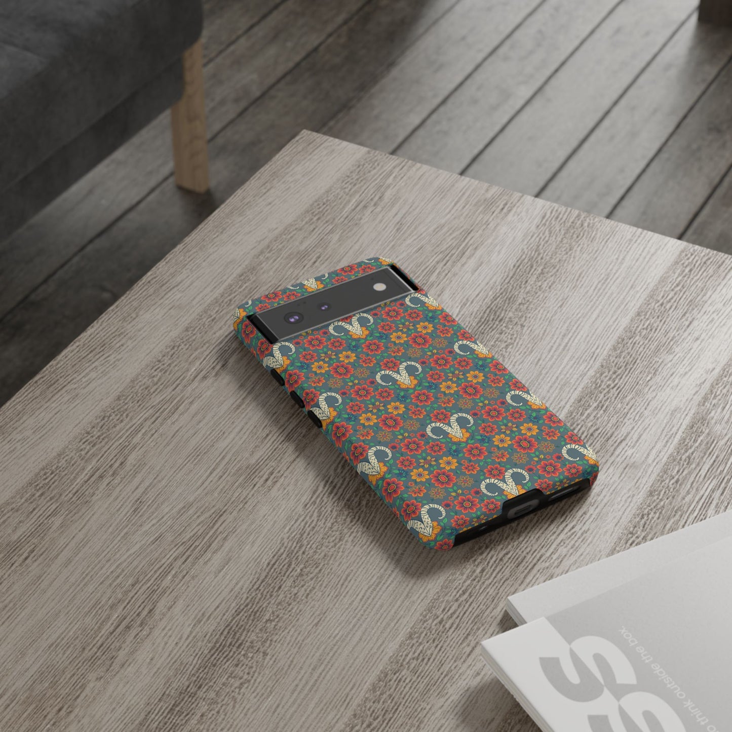 Tough Cases, Aries, Zodiac v3, Flower Pattern