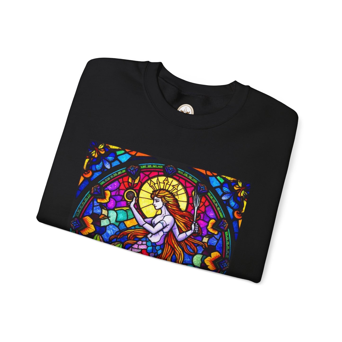 Unisex Heavy Blend™ Crewneck Sweatshirt, Glass 1, Aquarius Zodiac Design