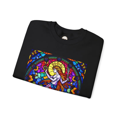 Unisex Heavy Blend™ Crewneck Sweatshirt, Glass 1, Aquarius Zodiac Design