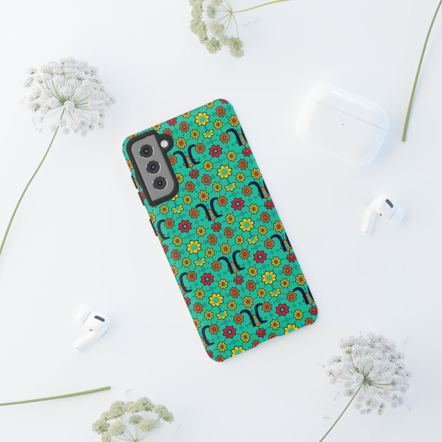 Tough Cases, Aquarius, Zodiac v2, Flower Pattern