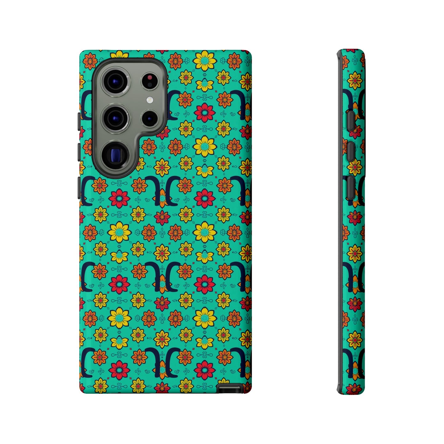 Tough Cases, Aquarius, Zodiac v2, Flower Pattern