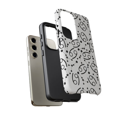 Tough Cases with the Cancer Zodiac sign for iPhone, Samsung Galaxy, and Google Pixel devices